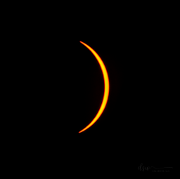 This is the last image I took of the sun before the moon covered it completed. This phase of the eclipse is known both as C2 (second contact) and totality.